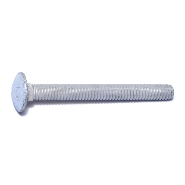 Midwest Fastener Carriage Bolt, Square Neck, 20 (Coarse), 2-1/2 in L, Steel, Hot Dipped Galvanized, 100 PK 05478 - main